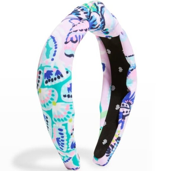 Lele Sadoughi x Lilly Pulitzer Multicolor Print Knot Adult Headband - Picture 1 of 5